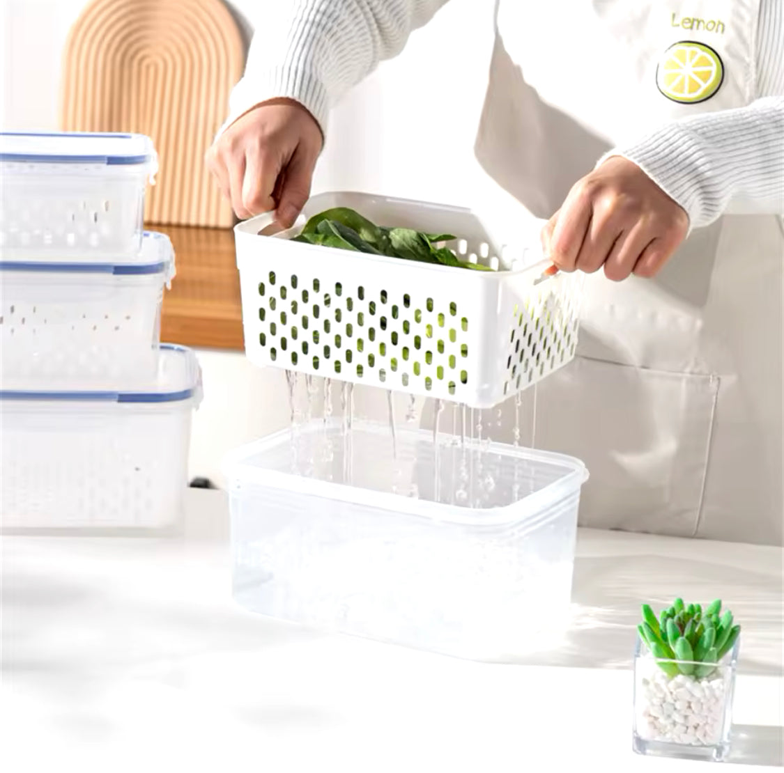 3Pcs Food Storage Containers with Lids, Fridge Container Box With Lid, Multifunctional Kitchen Accessories 3Pcs Food Storage Containers with Lids, Fridge Container Box With Lid, Multifunctional Kitchen Accessories